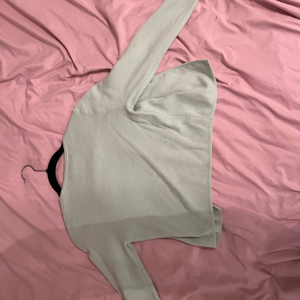 Mint Color Button-Up Cardigan - Picture 2 of 2